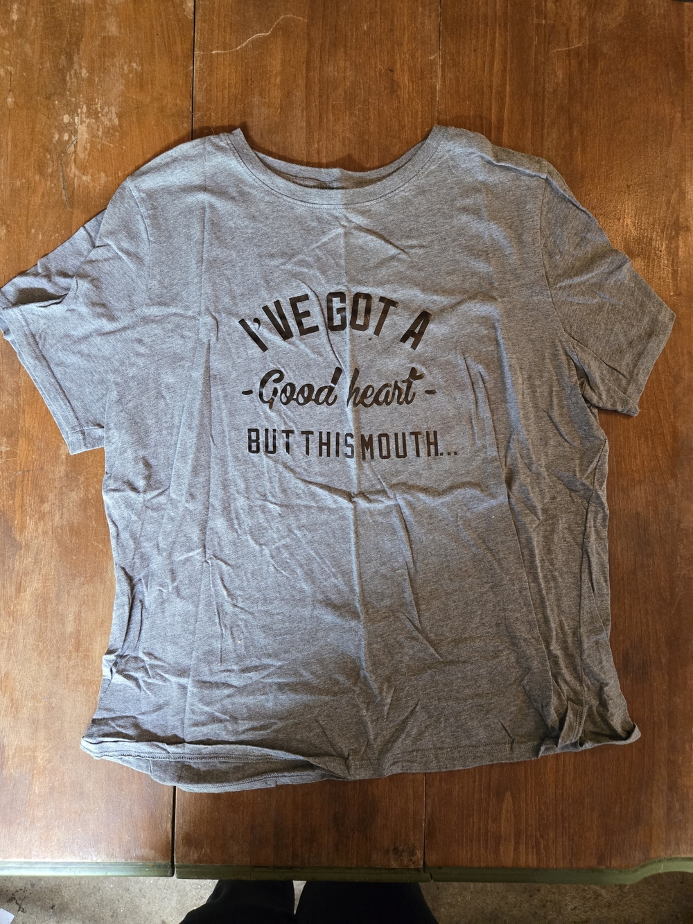 Gray Graphic Tee - I've Got a Good Heart